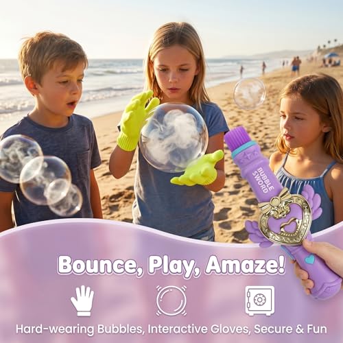 Fog Bubble Machine, Rechargeable Automatic Electric Smoke Bubble Machine, Magic Interactive Fog Bubble Maker with Smoke, Colorful Lights & Music, Bubble Fog Game for Parties Gift (Purple) — view 4