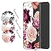 BAISRKE Huawei Y7 Prime 2018 Case,Honor 7C Case with Flowers Slim Shockproof Clear Floral Pattern Soft Flexible TPU Back Cove for Huawei Y7 Pro (2018) /Huawei Nova 2 Lite [Purple Pink]