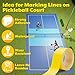 Pickleball Court Tape Outdoor Yellow Marking Line - 212 ft x 2 in Full Size Court Floor Sports Marking Tape for Pickle Ball, Tennis, Badminton, Car Park, Backyard, Water-Resistant & Tear Resistant