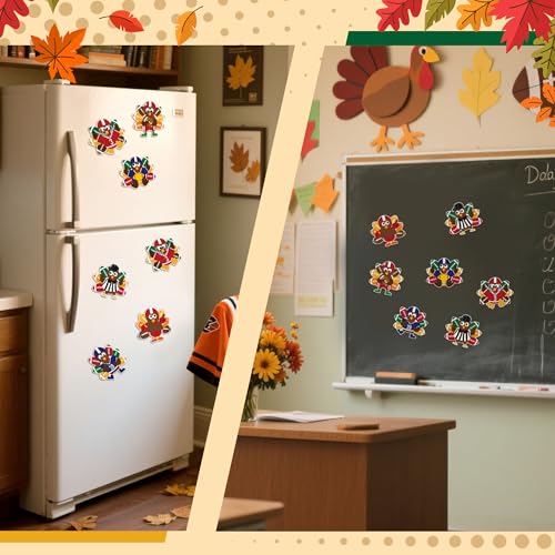 Haooryx DIY Fall Football Turkey Magnet Craft Kit Autumn Sticker Craft by Haooryx - Used condition - Image 5