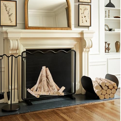 Prsildan 12 Pack White Birch Logs for Fake Fireplace Decorative Natural Birch Tree Branches Wood DIY Fire Logs Crafts for Indoor Outdoor Faux Fireplace Filler Decoration (0.8"-1.6" Dia)
