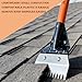 Roof Shingle Removal Shovel, 47.7'' Heavy-Duty Carbon Steel Tile Shovel with Reinforced D-Handle - Anti-Break, Rust-Proof for Shingle Ripper & Nail Pulling