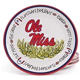Magnolia Lane Mississippi Rebels 10.5-Inch Melamine Dinner Plate Set of 4