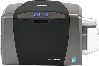 Fargo DTC1250e Single Sided USB Card Printer with Supplies Bundle (50605)