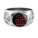 Agla Alchemy Gothic Pewter Talisman Ring - size 9 1/2