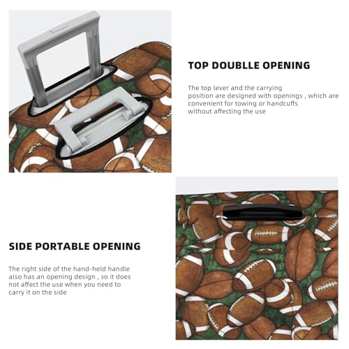 Housse de protection bagage football lavable en polyester vert S - 4