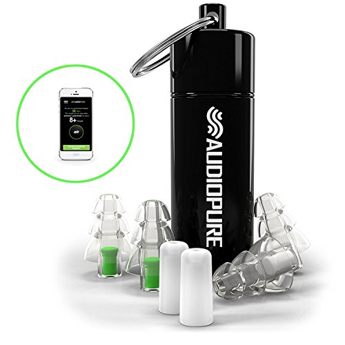 Audiopure #1 Hi Fidelity Earplugs for Concerts, Music Festivals, Musicians, Motorcycles, Noise Sensitivity