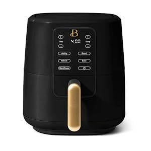 Beautiful 3 Qt Air Fryer with TurboCrisp Technology CERAMIC Nonstick Coating Dishwasher safe Black