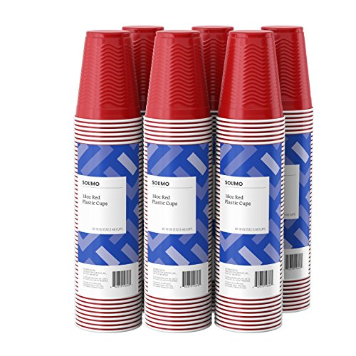 Amazon Brand - Solimo 18oz Disposable Plastic Cups