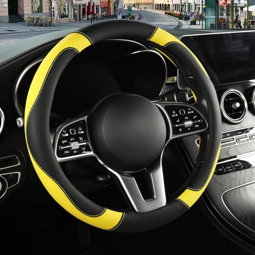 Binsheo Microfiber Leather Steering Wheel Cover Review: A Comprehensive Look at the Ford F150, RAM, and More Compatible Cover