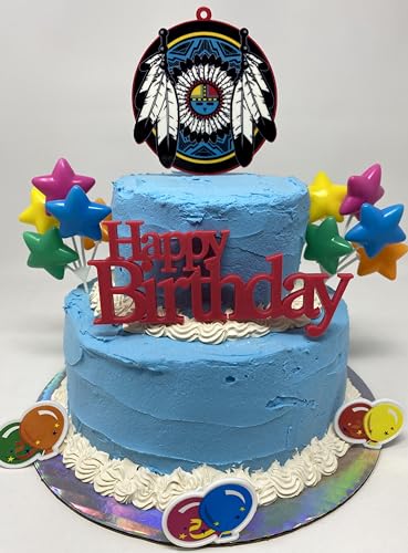 Native American Birthday Cake Topper Set