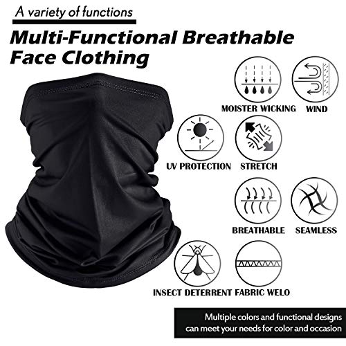 6 Pieces Ski Mask For Men Neck Gaiters Scarf Face Covering Balaclava Winter Cycling Running Fishing Masks Windproof Bandana (Simple Colors, 6 Pieces) #TOP2