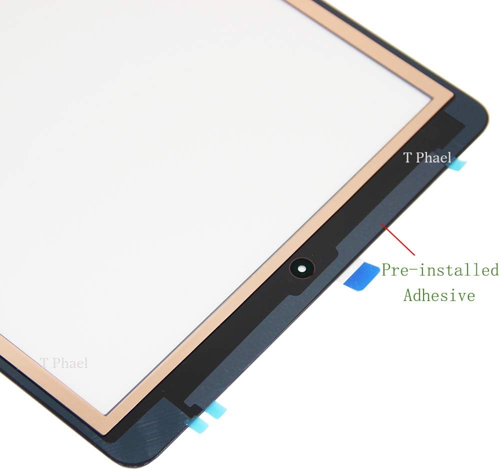 Black Digitizer Repair Kit for 2017 iPad 9.7(A1822, A1823) / iPad 5 iPad Air 1st Touch Screen Digitizer Replacement (Without Home Button) with Tools