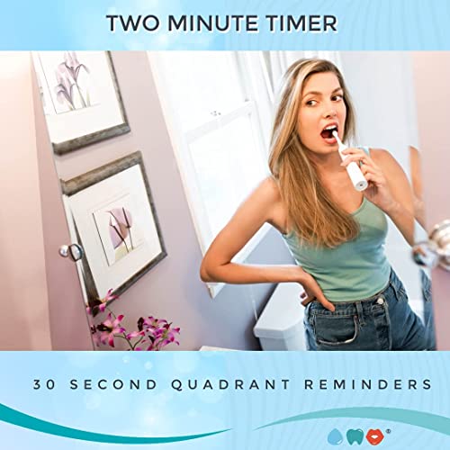 Toothshower Sonic Couples Electric Toothbrush For Adults; Electronic Toothbrush With Angled, Flaring Bristles To Better Clean The Gum Line; 4 Brush Heads, Charging Base For 2 Users & 5 Cleaning Modes #TOP3