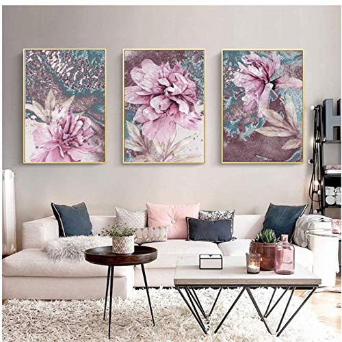 Peinture abstraite fleurie affiche 50x70cm sans cadre LYFLyuWF