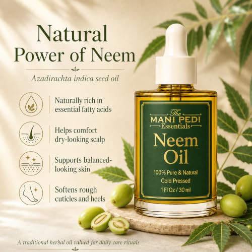 Image of TMPE Cold Pressed Neem Oil for Hair & Scalp Health - Neem Hair Oil for Dandruff, Scalp Itching & Hair Growth | Also for Skin Care & Plants - 30ml