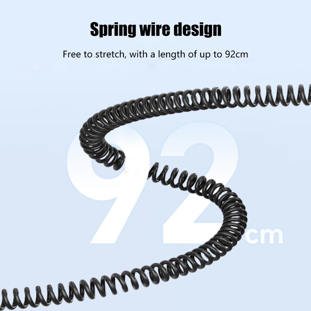 Spring Stretch 2.5mm Flash PC Syncing Cord Gold Plate Connectors for Cameras