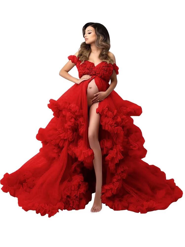 Changuan Puffy Tulle Maternity Dress