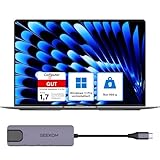 GEEKOM GeekBook X14 Pro Laptop, 999 g Ultraleicht, 14" 2.8K OLED, Ultra 9-185H, 32GB LPDDR5x RAM 7500MT/s, 1TB SSD, 2X USB4, Fingerprint & Webcam-Schieber, bis zu 16 h Akku, Copilot+, Windows 11 Pro