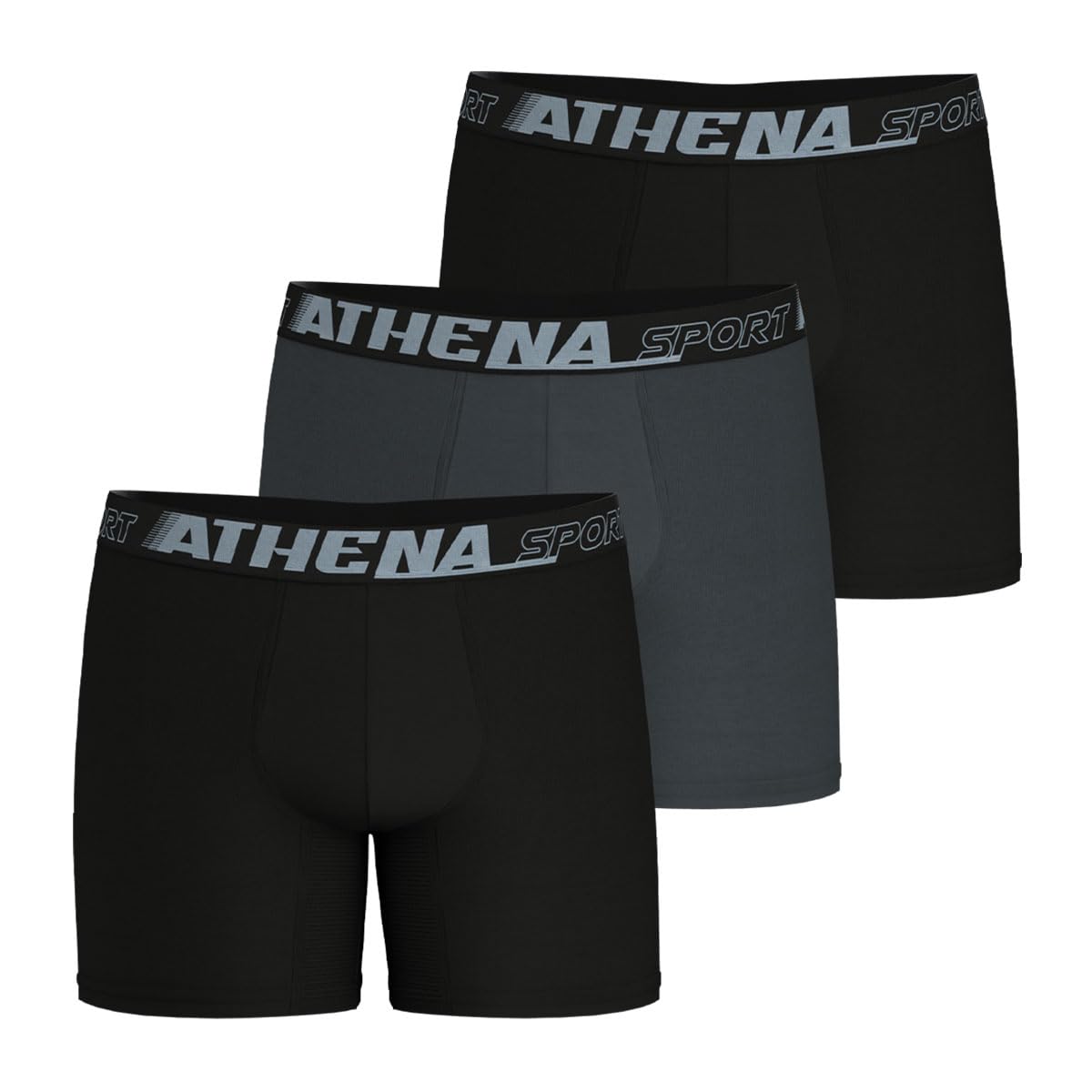 Athena - Lot de 3 Boxers Longs Homme Sport Air Fit