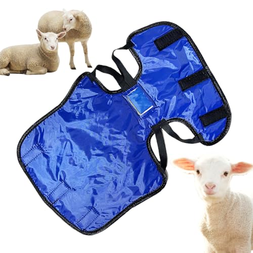 Chaqueta de pantorrilla: chaleco impermeable para el frío, abrigo de protección de pastoreo a prueba de viento, refuerzo de tasa de supervivencia | Abrigo de becerro aislado de 3 capas con relleno de