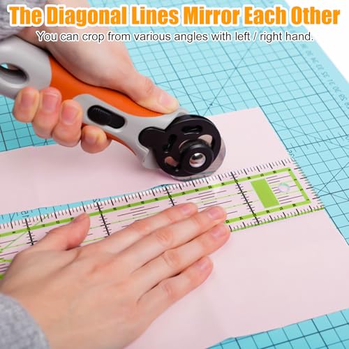 3 Stück Patchwork Lineal Quilten Lineal, Nählineal Set, 15x15cm/15x30cm/5x30cm, Lineals Nähen mit Winkelanzeigen, 30/45/60Grad, Schneiderlineal Nähen Zubehör zum Quilten, Stoffhandwerk, Nähen, Basteln