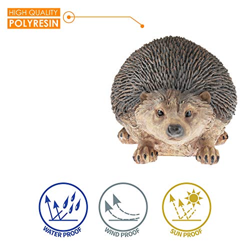 Clever Garden Hedgehog Garden Statue Outdoor Décor, Resin Figurine Decoration For Lawn, Yard, Patio, Porch, And More #TOP2