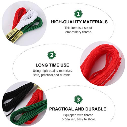 EXCEART Linha de Fio de Bordado 72Pcs Fio de Pulseira de Amizade Linha de Ponto Cruz Multicolorido C