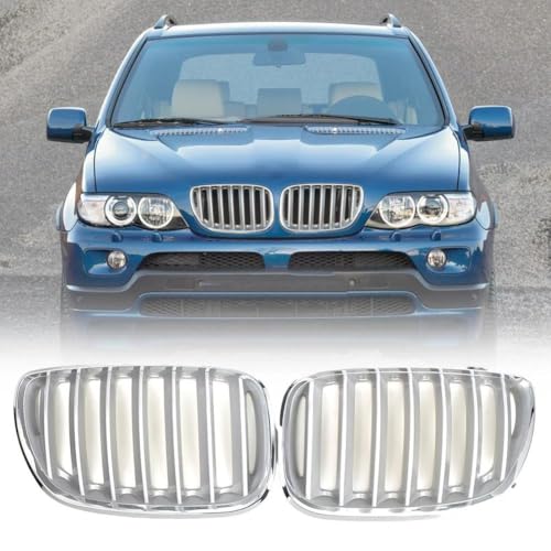Rejilla delantera de capó compatible con X5 E53 2004 2005 2006, piezas 51137113733/34 5