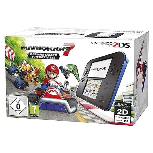 Console Nintendo 2DS - noire et bleue + Mario Kart 7