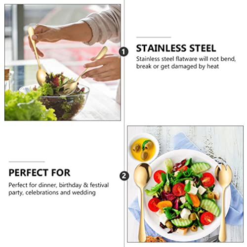 Yardwe 6 Pcs Aço Inoxidável Servindo Colheres de Colheres Slotted Sporps Colheres de Atendimento Ser