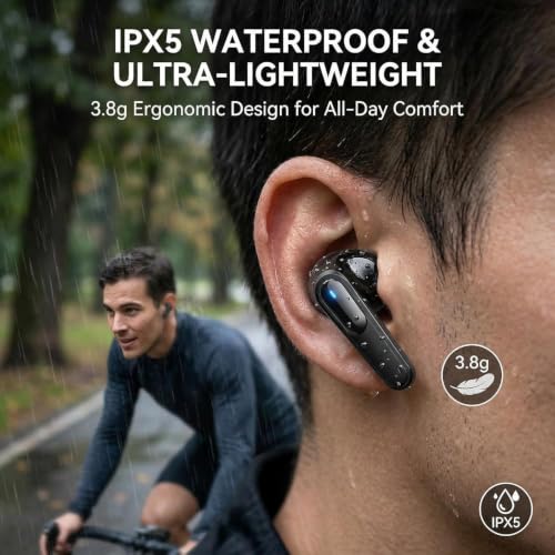 Image of Wireless Earbuds with Deep Bass, Stereo Sound, and Noise-Canceling Design