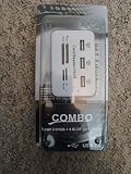 Concentrador USB Combo Hub 2.0 + lector de coche Hub de 3 puertos