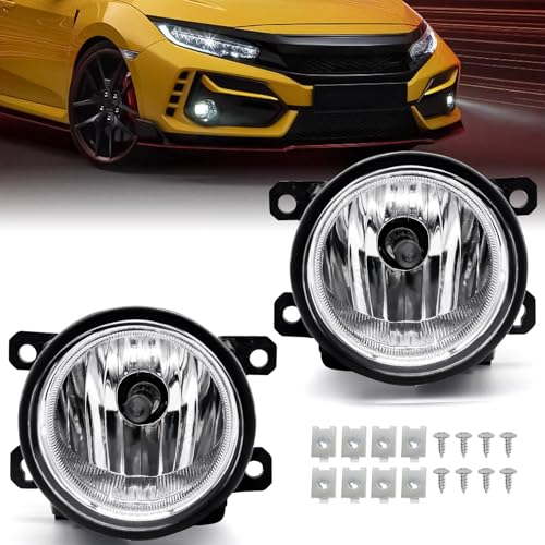 TOPUS Fog Lights Assembly Replacement for 2016-2021 Honda Civic;2014-2021 Fit;