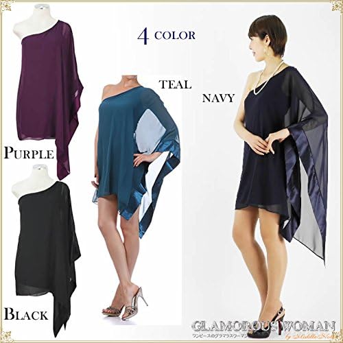 Amazon Co Jp Laインポートワンピース セレブパーティーなら魅惑のワンショルダーのドレスワンピースパーティーワンピースに 服 ファッション小物