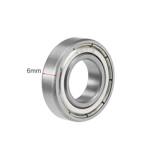 Miniatura 14 de uxcell 6804ZZ Rodamientos rígidos de bolas de 0.787 in Diámetro 1.260 in OD 0.276 in Espesor Doble Blindado Acero Cromo Z2 10pcs