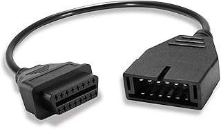vvag OBD1 Scanner, OBD1 to OBD2 Adapter,15.75" OBD1 12-pin to OBD2 16-pin Diagnostic Adapter Cable,OBD 2 Adapters Cable Connector Replacement for GM Models