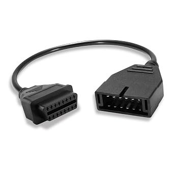vvag OBD1 Scanner, OBD1 to OBD2 Adapter,15.75" OBD1 12-pin to OBD2 16-pin Diagnostic Adapter Cable,OBD 2 Adapters Cable Connector Replacement for GM Models
