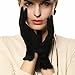 Warmen Women's Pigskin Suede Leather Winter Lined Gloves Rabbit Fur Trim