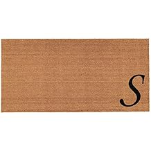 Calloway Mills 153623672S Urban Chic Monogram Doormat Letter S, Black/Natural, 3 x 6