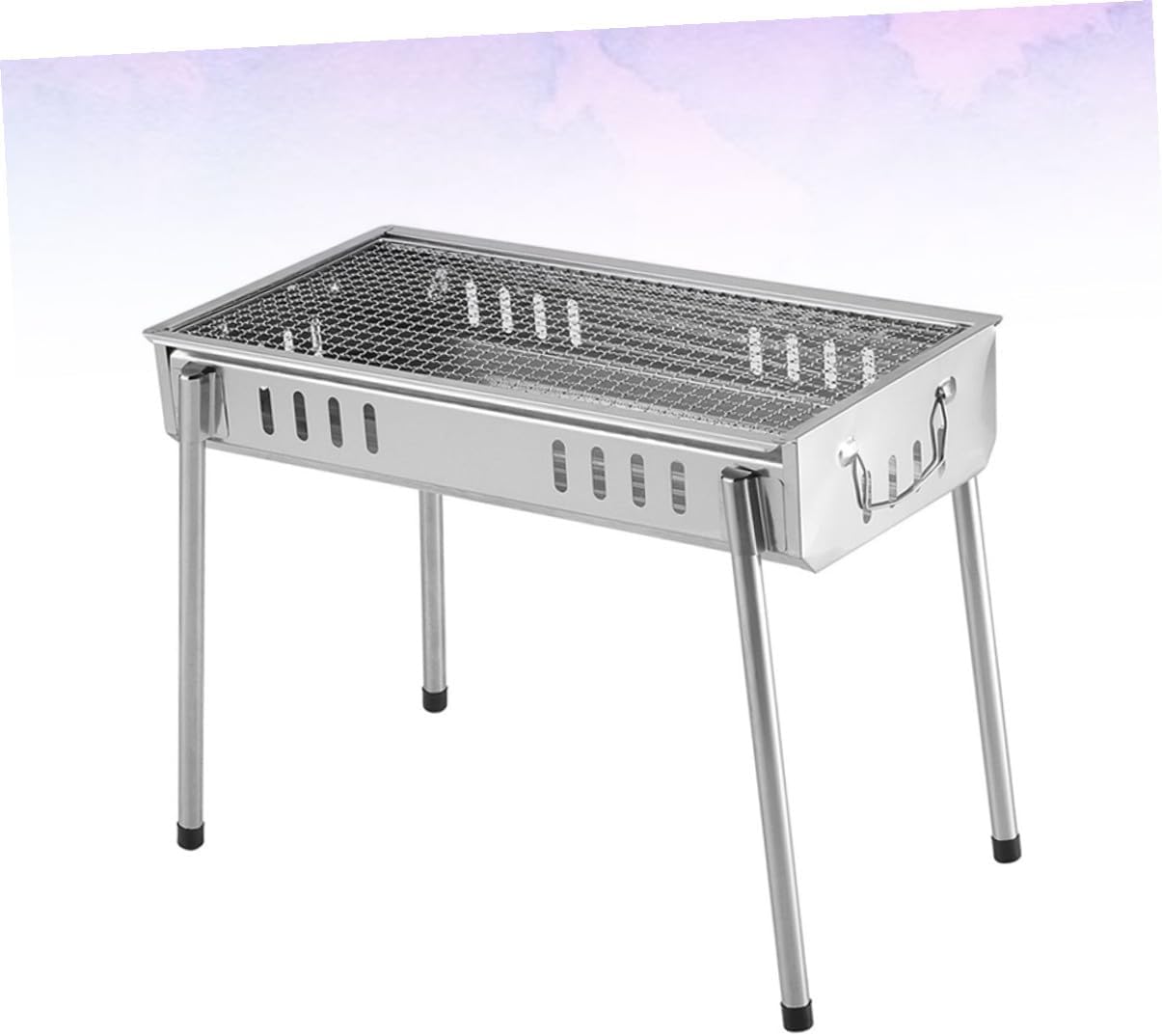 Portable Medium Stainless Steel Charcoal Grill Detachable Bbq Cooking Rack for Camping Fishing Outdoor Barbecue with Easy Assembly and Construction