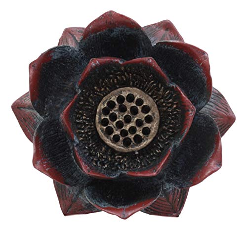 Ebros Buddha Padma Lotus Incense Holder Burner Figurine 4" Diameter Eastern Enlightenment Buddhist Meditation Home Fragrance Decor Accessory Statue #TOP2