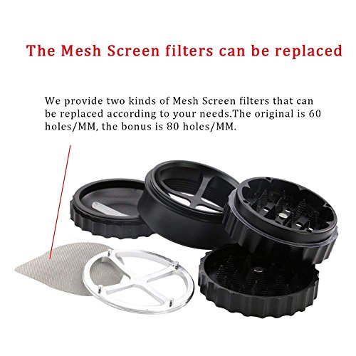 DCOU neues Design Premium Grinder ø63mm 4 Stück Mühle mit Dreieck scharfen Zahn (Klassisch schwarz) - Image 6