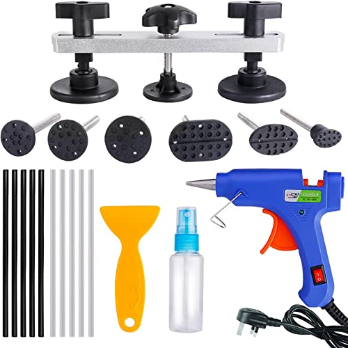 Uolor Car Dent Repair Kit Paintless Dent Removal Kit Car Dent Puller Tool Set for Removing Dents Door Dings and Hail Damage Auto Body Dent Removal Tools for Cars Motorcycles and Fridges