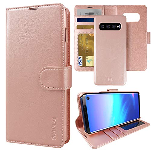 ZUSLAB Genuine Leather for Samsung Galaxy S10 Detachable case with Credit Card Holder