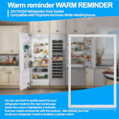Upgraded 242193204 Refrigerator Door Gasket for Frigidaire Kenmore and White-Westinghouse, 27.17" x 41.34" Refrigerator Door Seal replacement model 2689595 AP5669863 PS7321341 EAP7321341 by Dgavxa - Image 2