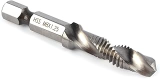 Akozon Drill And Tap Bit, M8 Hss 14 Hex Sha...,