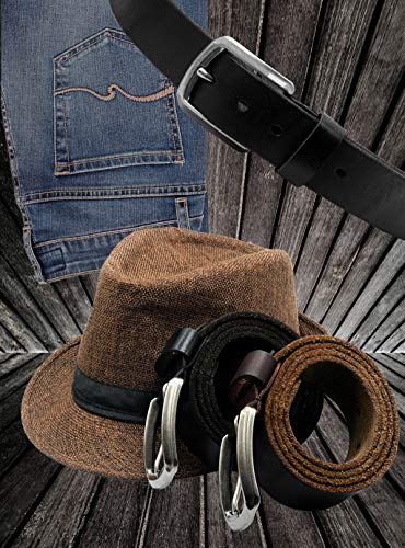 Moranse Belts For Men,Whole Handmade Genuine Cow Leather,Classic And Retro Fashion Designs(Brown 115Cm) #TOP6