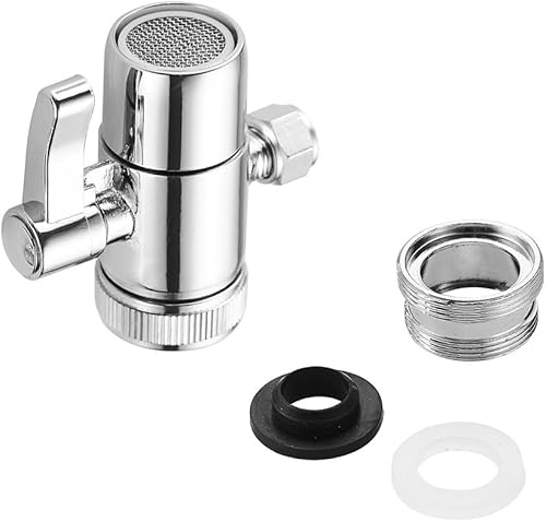 Miniatura 6 de Grifo de fregadero de baño de cocina, válvula desviadora de filtro de agua para tubo de 1/4 de pulgada, adaptador de pieza de repuesto con conector