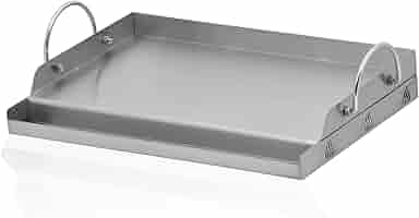 Vaschetta Per Grigliare In Acciaio Inox BBQ-Toro - 44x26x4.5cm, Con Fori E Maniglie. Per Barbecue A Gas, Carbone O Elettrico